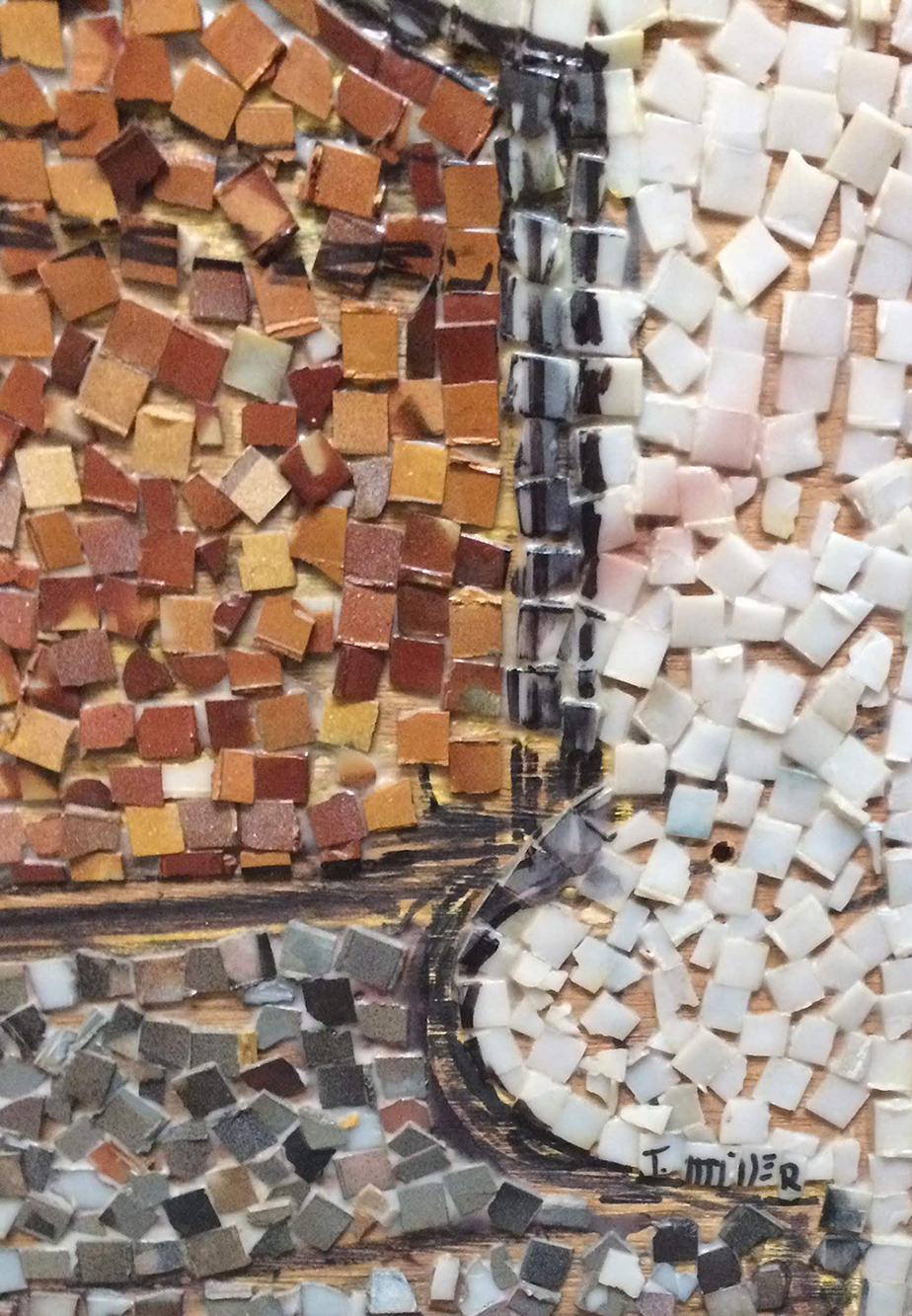 Thomas Miller, Detail from the DuSable mosaics, 1995. DuSable Museum of African American History, Chicago. Photograph: Chris Dingwall.