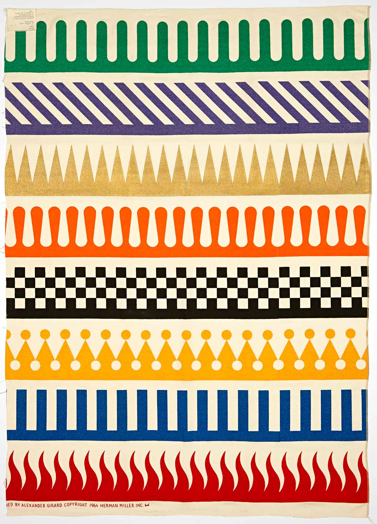 Girard’s Palio large-repeat upholstery pattern was designed in 1964 for Herman Miller Textile Division and is now available via Maharam. Courtesy: Herman Miller.
